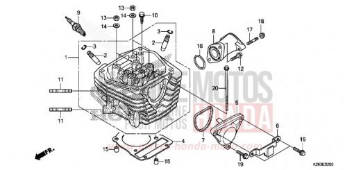 CYLINDER HEAD (CRF125F/FB E/H/J) CRF125FBE de 2014